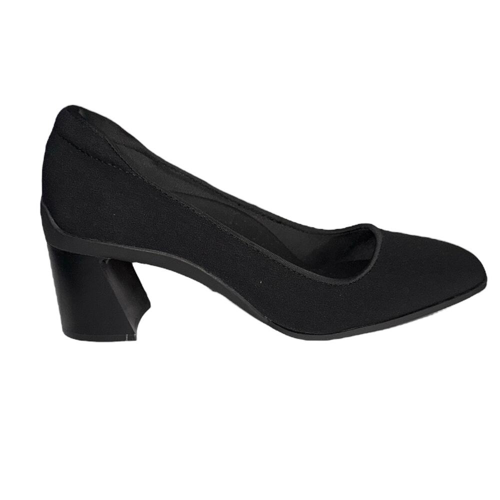 Aerosoles Casta Mid Heel Pump MSRP $89 Black Stretch Fabric Women's Size 9 - Picture 2 of 6